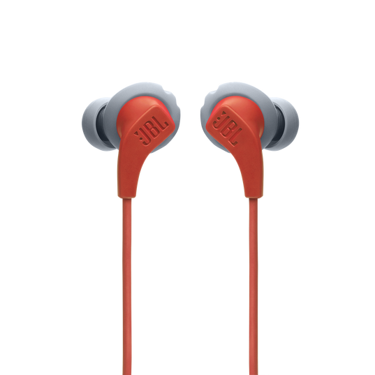 JBL Endurance Run 2 Wired - Coral - Waterproof Wired Sports In-Ear Headphones - Front